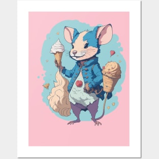 Rat With Ice Cream Posters and Art